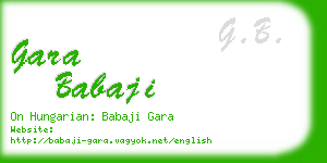 gara babaji business card